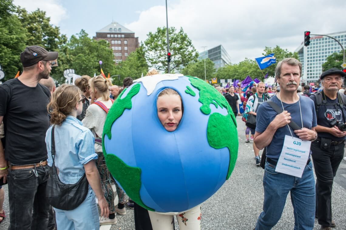 Protesty na szczycie G20 w Hamburgu, 2017 rok Fot. Jakub Szafrański