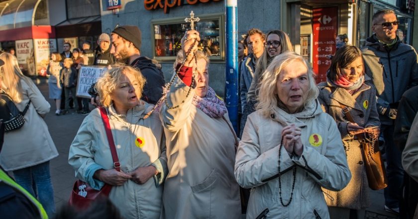 Przeciwniczki przerywania ciąży. Fot. Jakub Szafrański