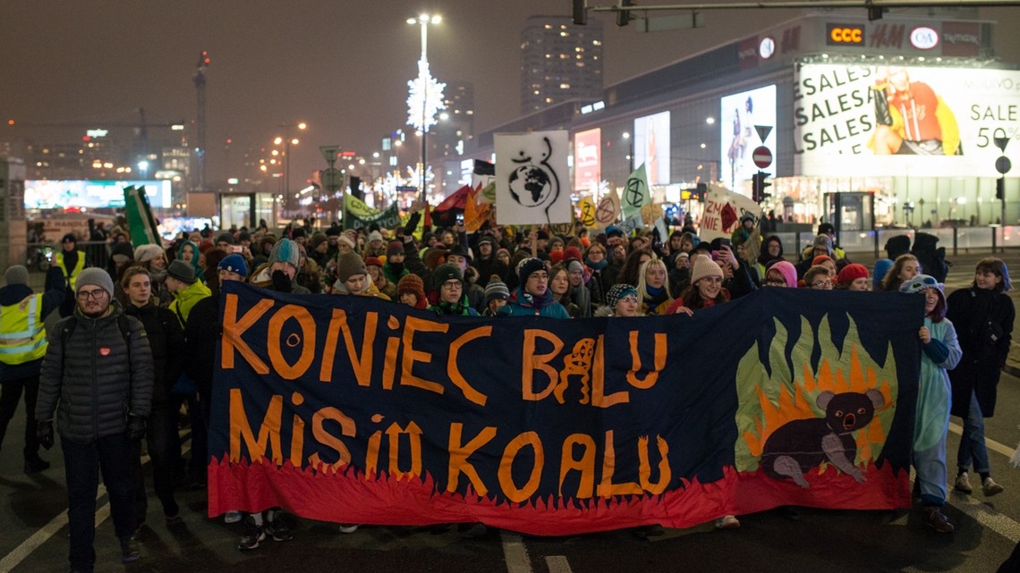 Demonstracja Strajku Dla Ziemi. Fot. Jakub Szafrański