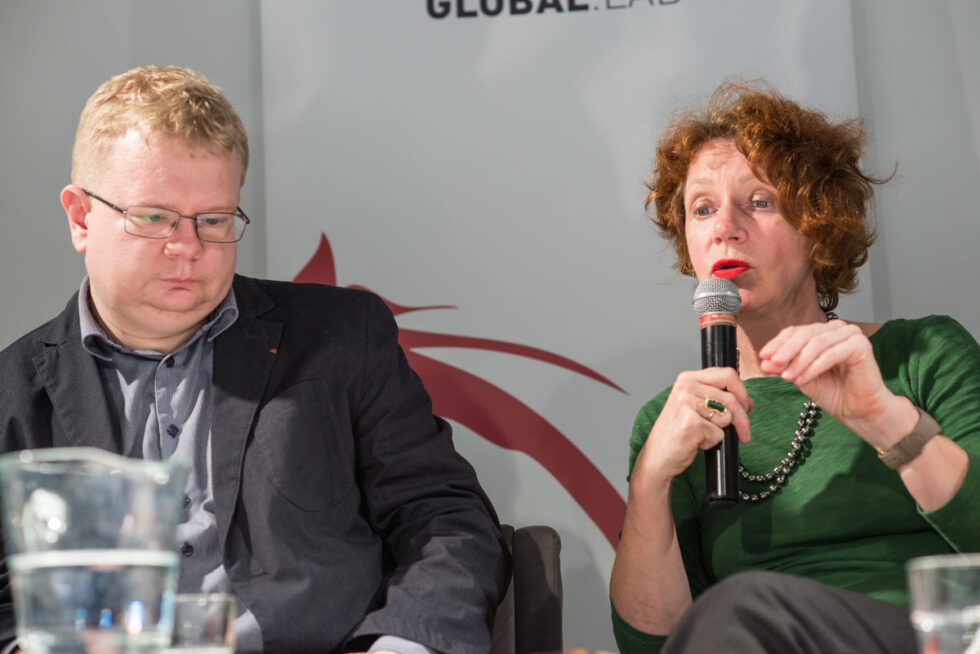 Michał Sutkowski, Ulrike Guerot. Fot. Jakub Szafrański