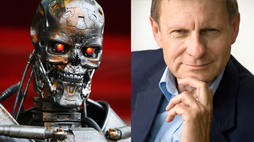 Robot i Leszek Balcerowicz. Fot. Inverse, Balcerowicz.pl. Edycja KP