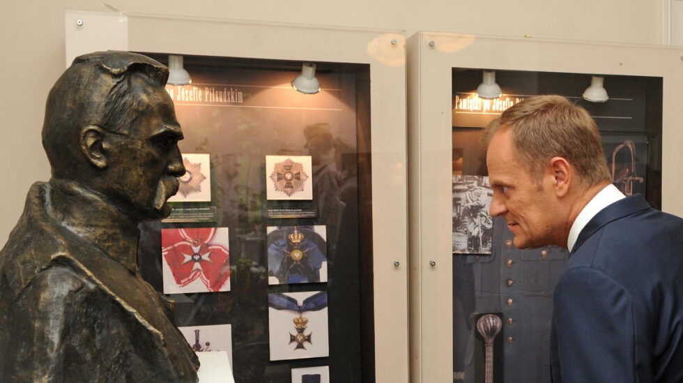 Donald Tusk w Sulejówku. Fot. Grzegorz Rogiński/KPRM