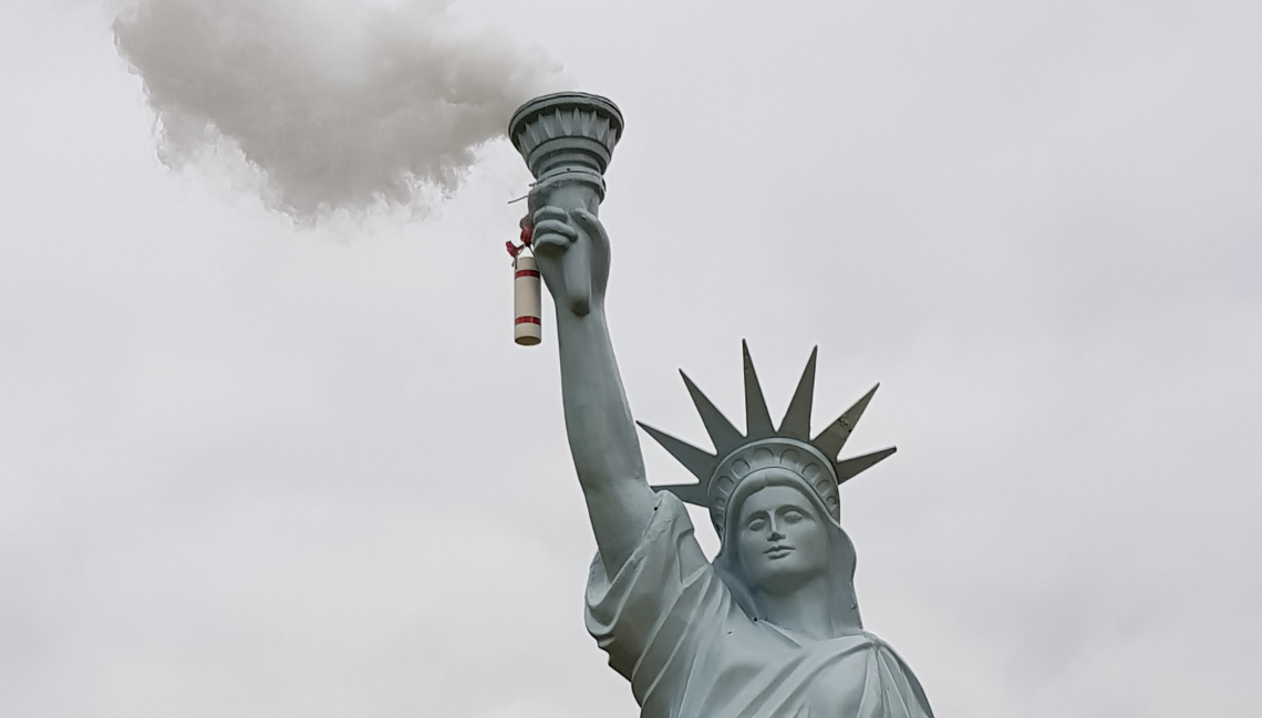 „Freedom to pollute” Jens Galschiøt. Fot: Małgorzata Tracz