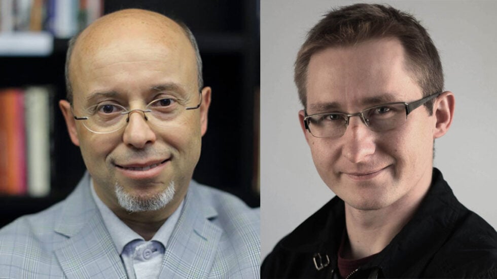 Andrzej Leder, Sławomir Sierakowski. Fot fot. Grzegorz Mehring / ECS, Krytyka Polityczna