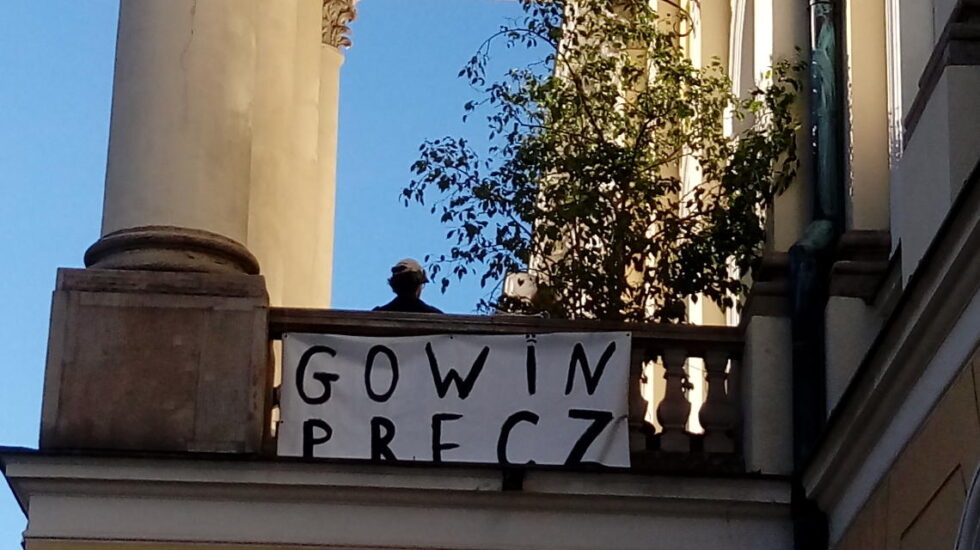 Protest na Uniwersytecie Warszawskim, 6.06.2018. Fot. Agnieszka Wiśniewska