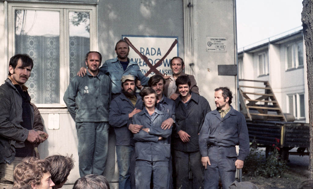 Strajk w Stoczni Gdańskiej im. Lenina. Fot. Zygmunt Błażek, CC, wikipedia