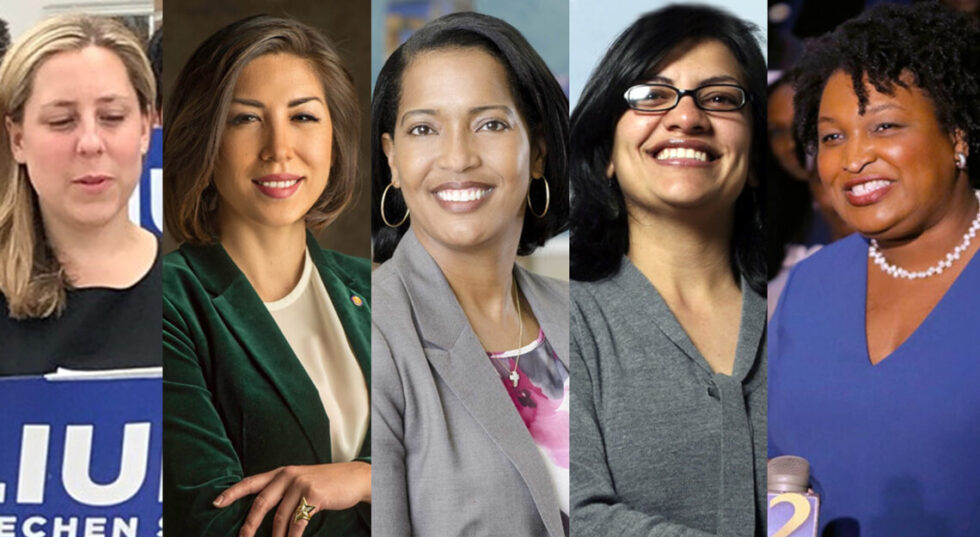 Liuba Grechen Shirley, Paulette Jordan, Jahana Hayes, Rashida Tlaib, Stacey Abrams (fotoedycja KP)