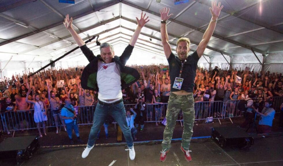 Robert Biedroń i Piotr Krasko podczas Pol'and'Rock Festival. Fot. Facebook Roberta Biedronia