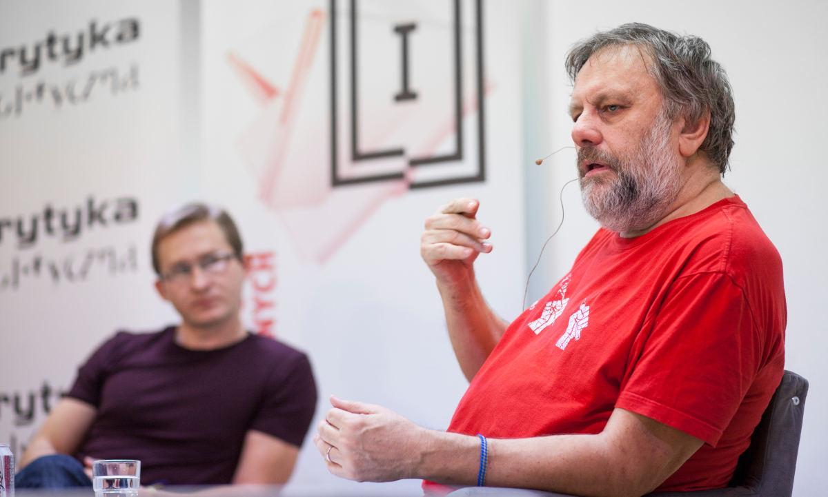 Slavoj Žižek na spotkaniu w Krytyce Politycznej. Fot. Maciej Komorowski