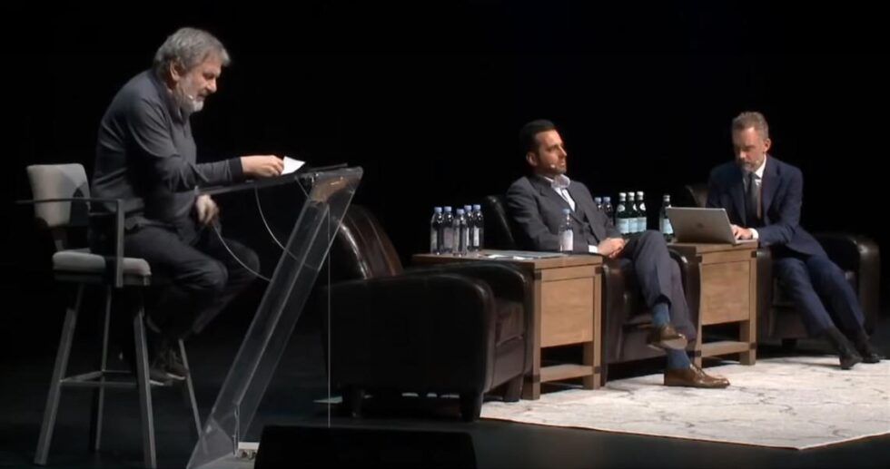 Debata Slavoja Žižka z Jordanem Petersonem. Fot. screen YouTube