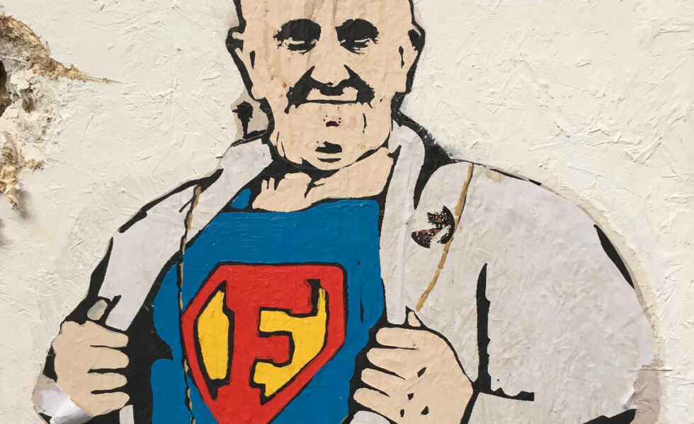 Papież Franciszek na graffiti w Rzymie. Fot. Christoph Wagener, CC BY 3.0