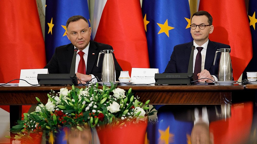 Andrzej Duda, Mateusz Morawiecki. Rada gabinetowa. Fot. Krystian Maj / KPRM