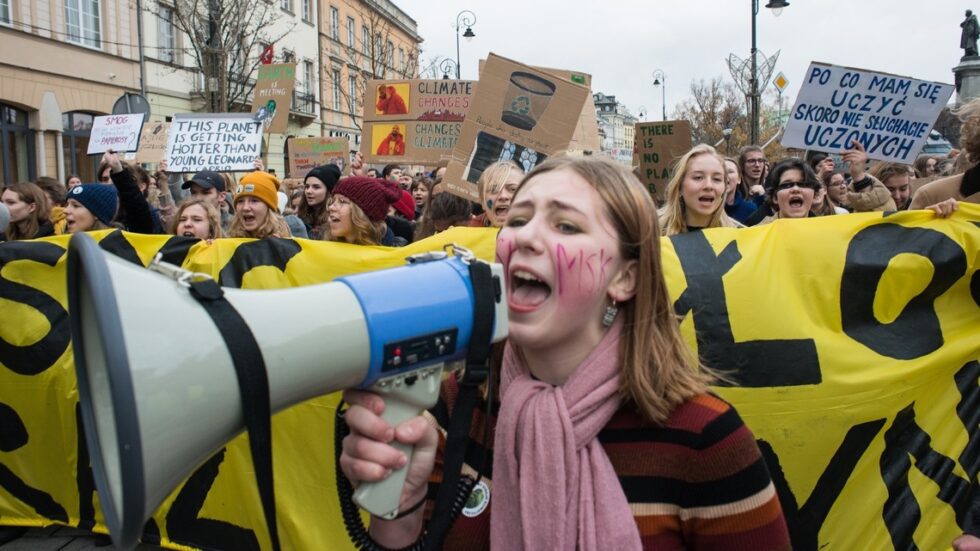 Młodzieżowy Strajk Klimatyczny. Fot. Jakub Szafrański