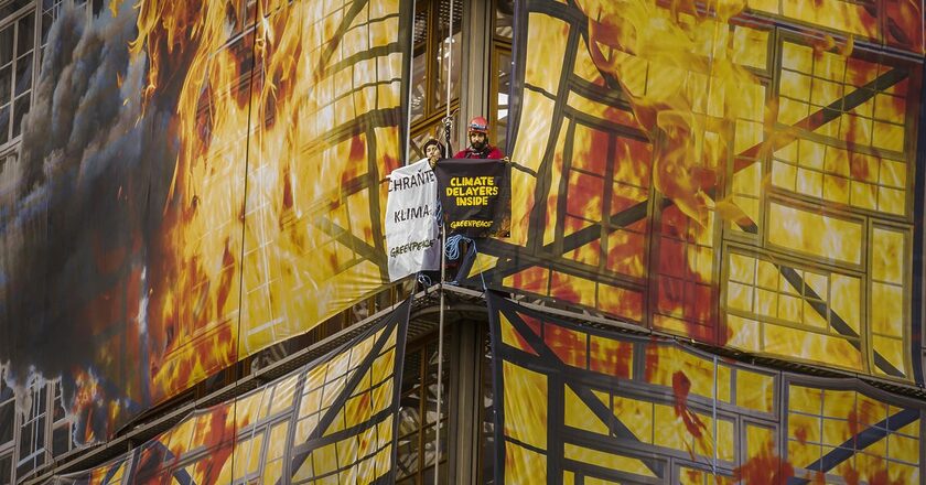 protest klimatyczny greenpeace bruksela