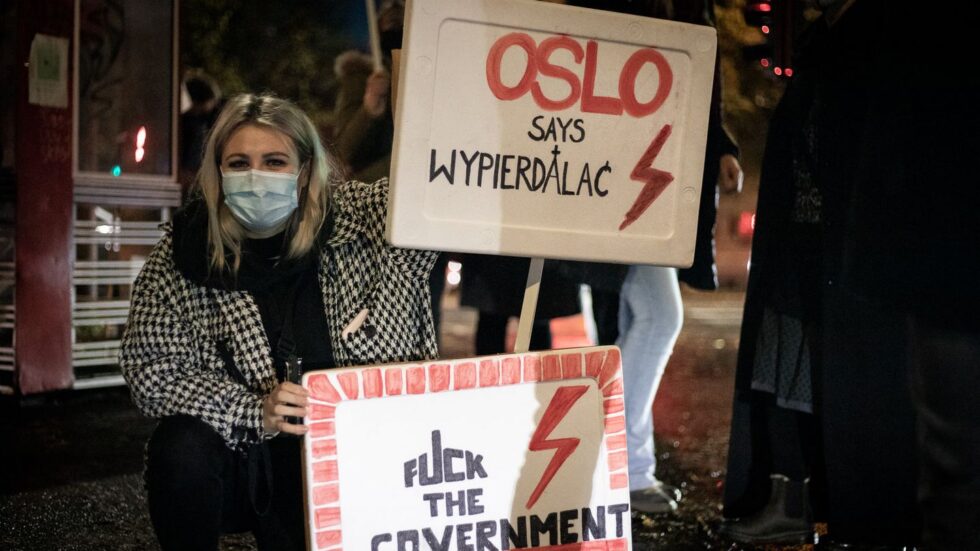 Demonstracja Strajku Kobiet w Oslo. Fot. Kij/facebook.com
