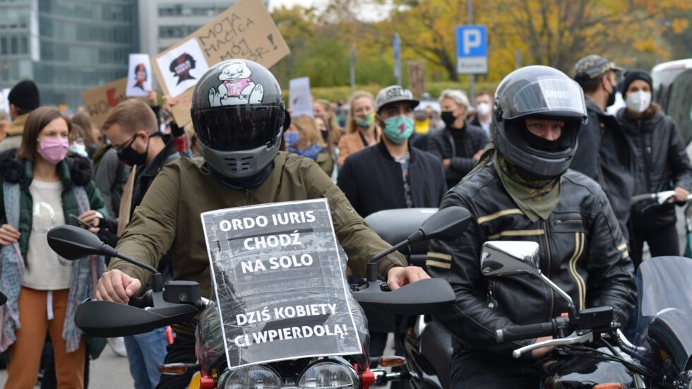 Protest pod warszawską siedzibą Ordo Iuris. Fot. Jakub Szafrański.