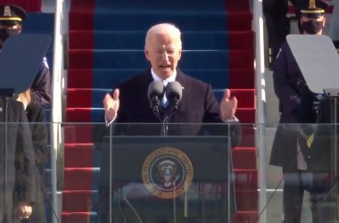 Przemówienie Joe Bidena podczas inauguracji na stanowisko prezydenta USA. Fot. Fox 9/Youtube.com