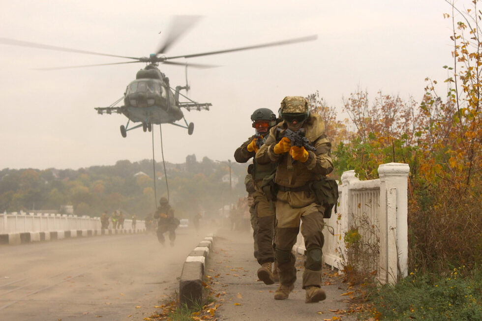 Ćwiczenia ukraińskich żołnierzy