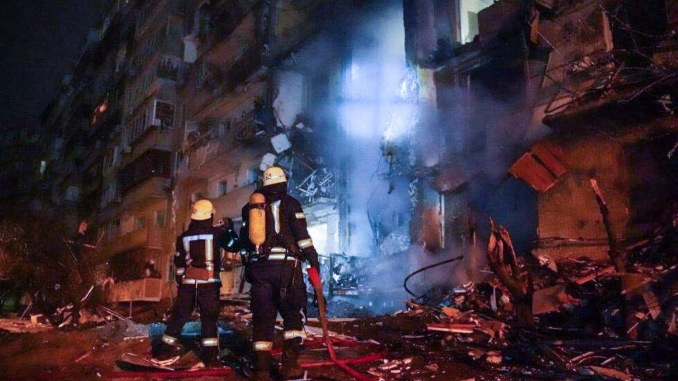 Blok w Kijowie ostrzelany przez armię rosyjską