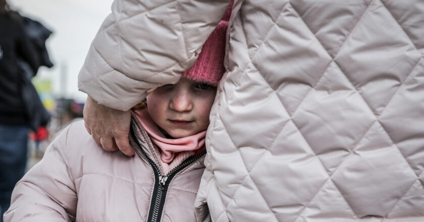 Uchodźcy na granicy ukraińsko-polskiej w Medyce Fot. Monika Bryk