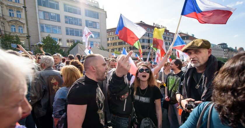 Czechy-Protesty-Zewlak