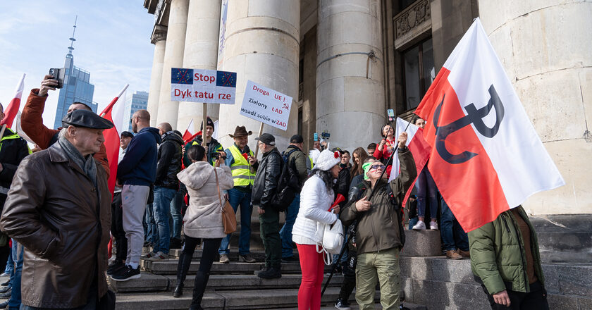 Protest rolników w Warszawie. Fot. Jakub Szafrański