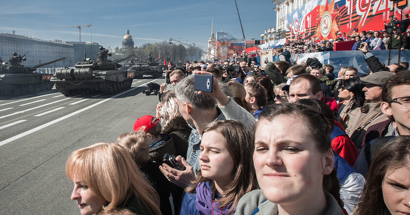 Parada Zwycięstwa w Sankt Petersburgu w 2018 roku. Fot. Saint-Petersburg Theological Academy