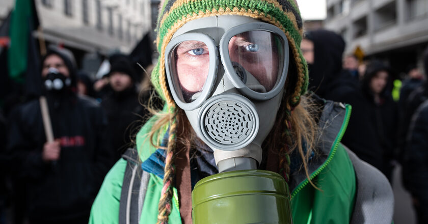 Demonstracja proklimatyczna na szczycie COP24 w Katowicach. Fot. Jakub Szafrański