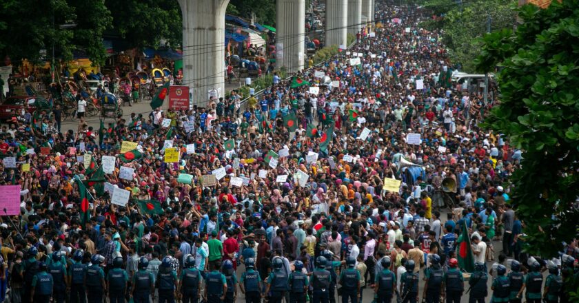 Protesty w Bangladeszu Fot. Wikimedia Commons Rayhan9d