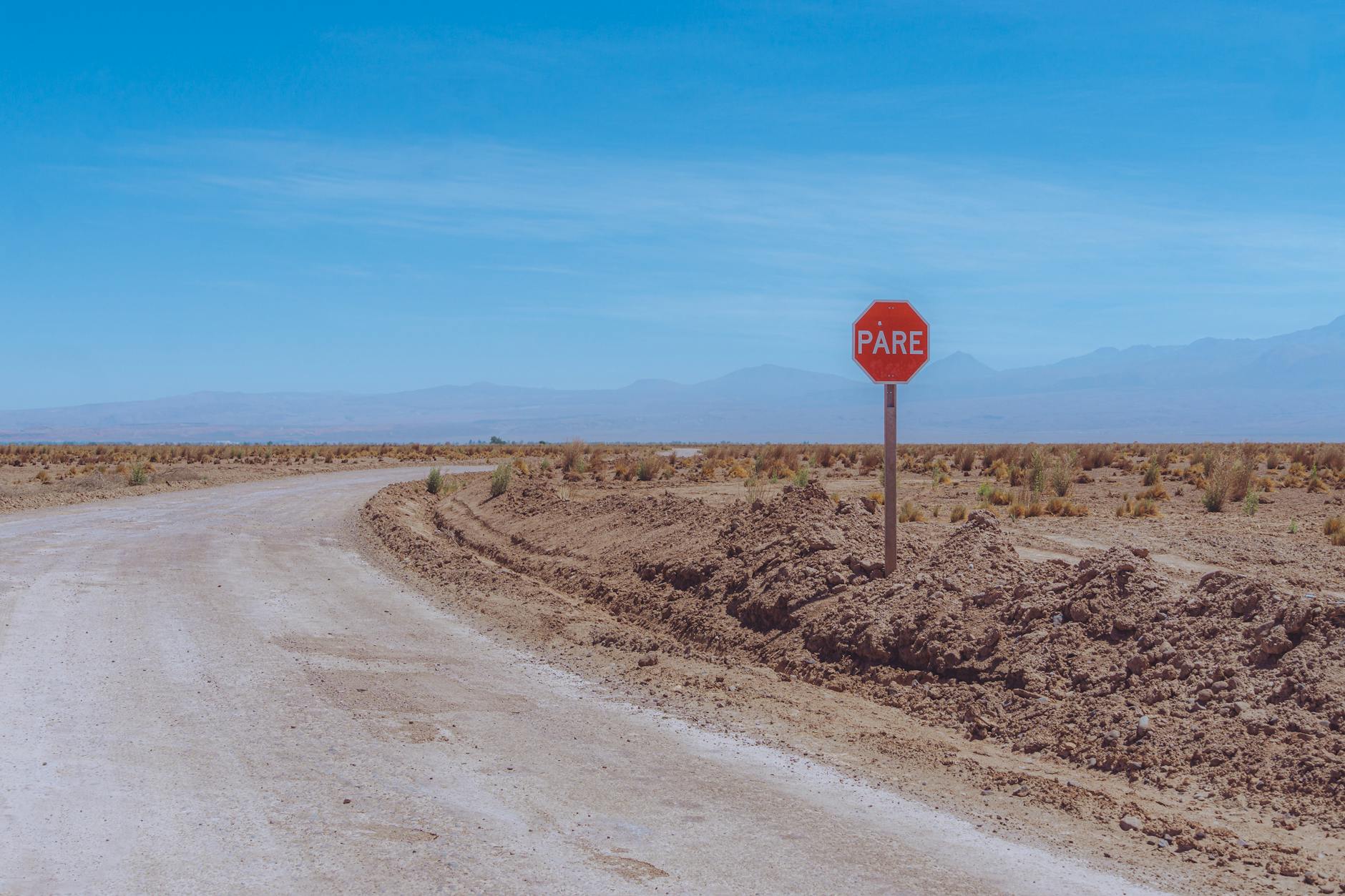 atacama chile znak stop