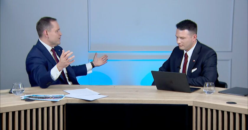Karol Nawrocki u Sławomira Mentzena. Fot. Sławomir Mentzen/Youtube.com