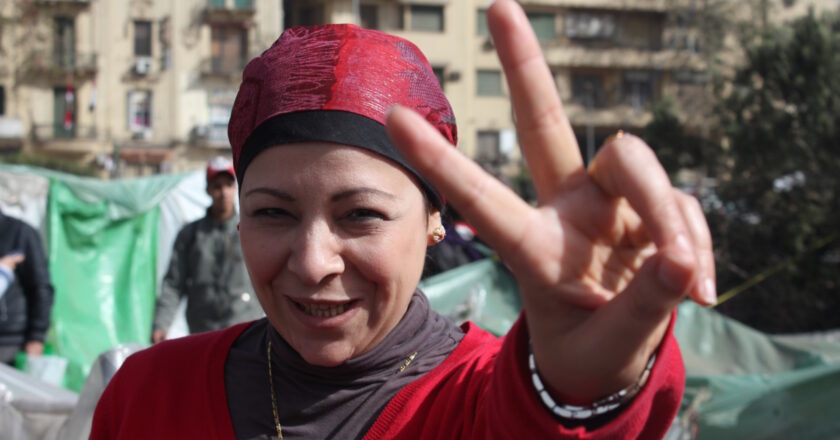 Demonstracja w Egipcie, 8 marca 2011 r.. Fot. Al Jazeera English, CC BY-SA 2.0