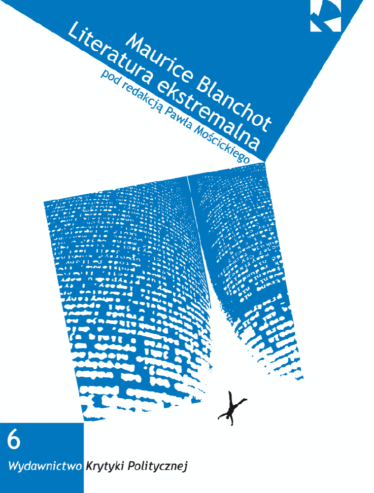 okładka książki "Maurice Blanchot - literatura ekstremalna"