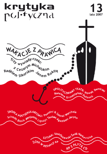 okładka pisma Krytyka Polityczna nr 13: Wakacje z prawicą