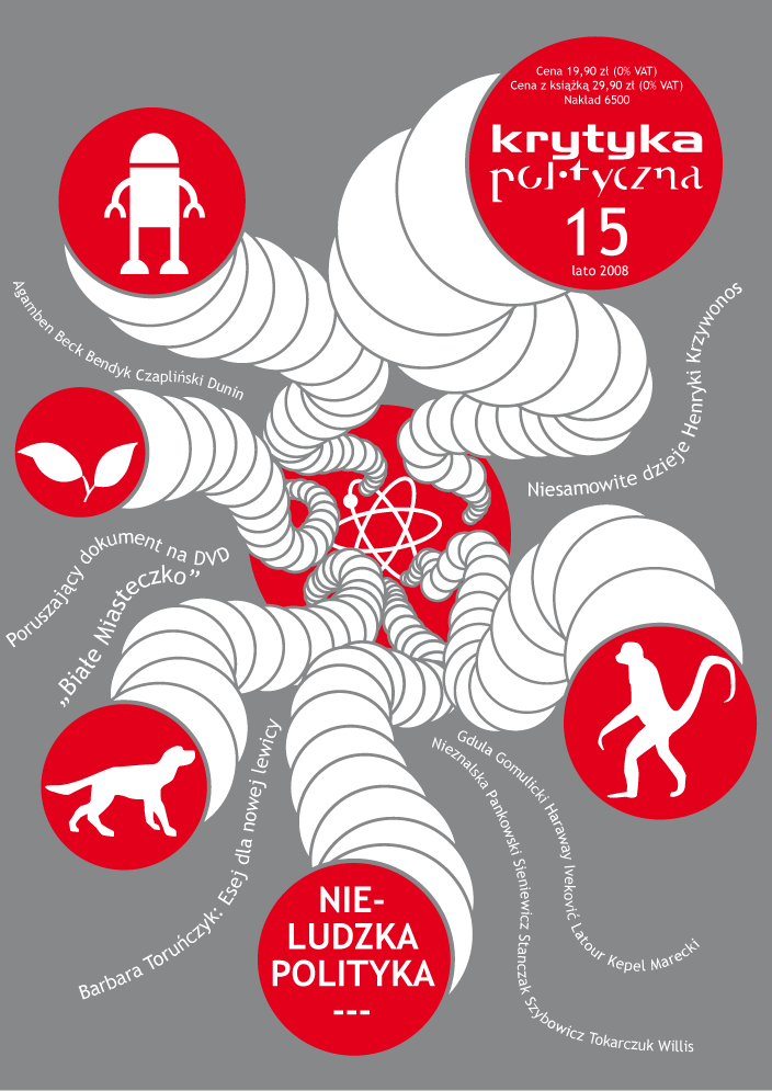 okładka pisma Krytyka Polityczna nr 15: Nie-ludzka polityka