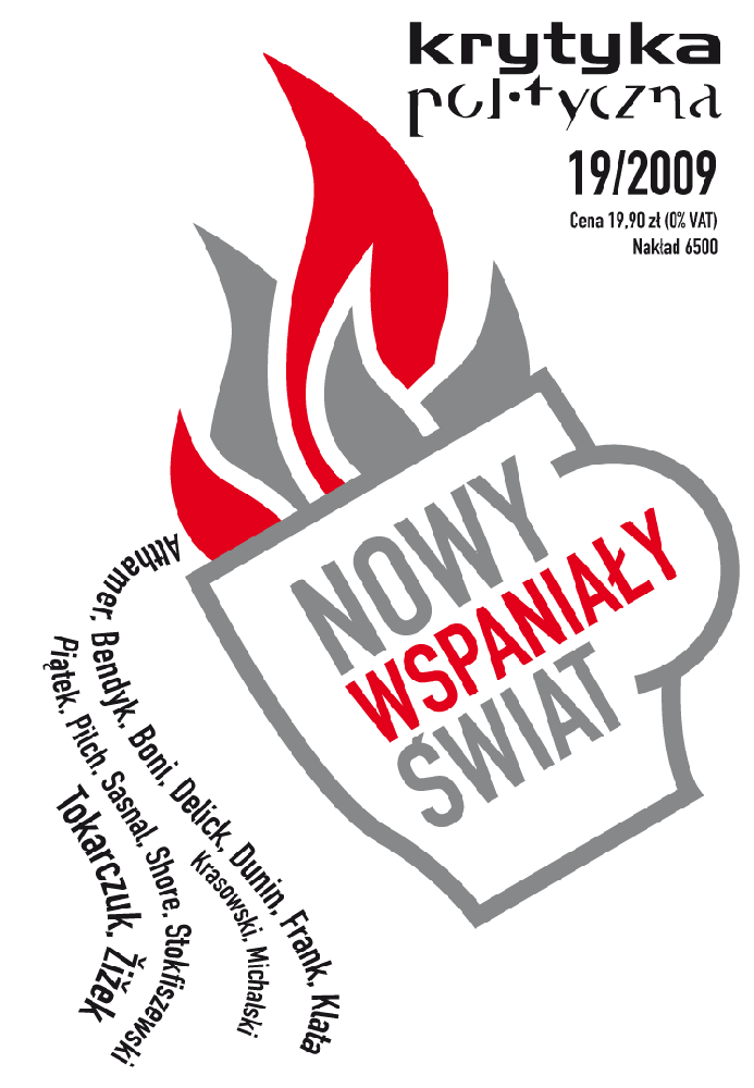 okładka pisma Krytyka Polityczna nr 19: Nowy Wspaniały Świat