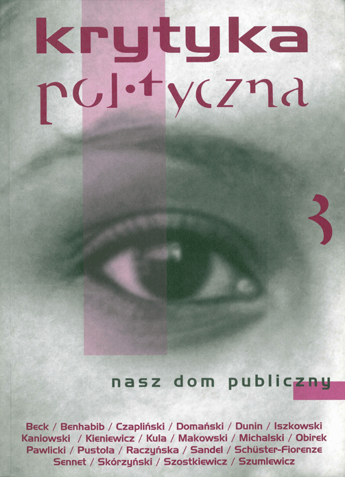 okładka pisma Krytyka Polityczna nr 3: Nasz dom publiczny