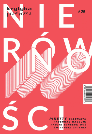 okładka pisma Krytyka Polityczna, nr 39. Nierówności