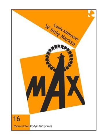 okładka książki " W imię Marksa" Louis Althusser