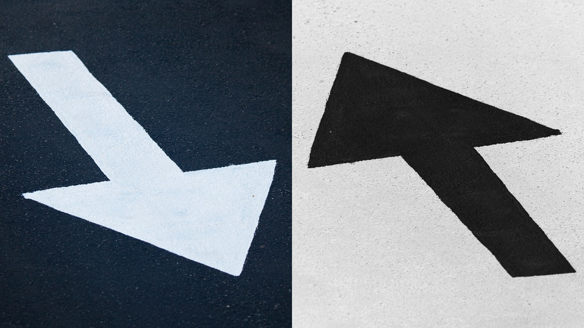 czarna i biała strzałka