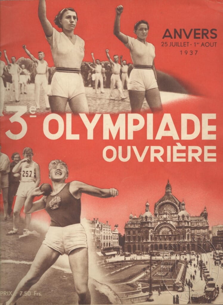 Folder reklamowy Olimpiady Robotniczej w Antwerpii, 1937 r.