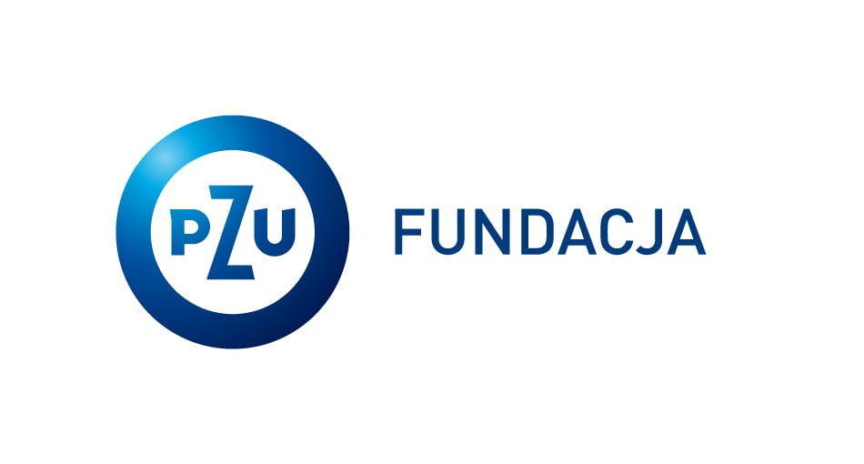Logo of PZU Foundation with a blue circular emblem containing 'PZU' and the word 'FUNDACJA' to the right.