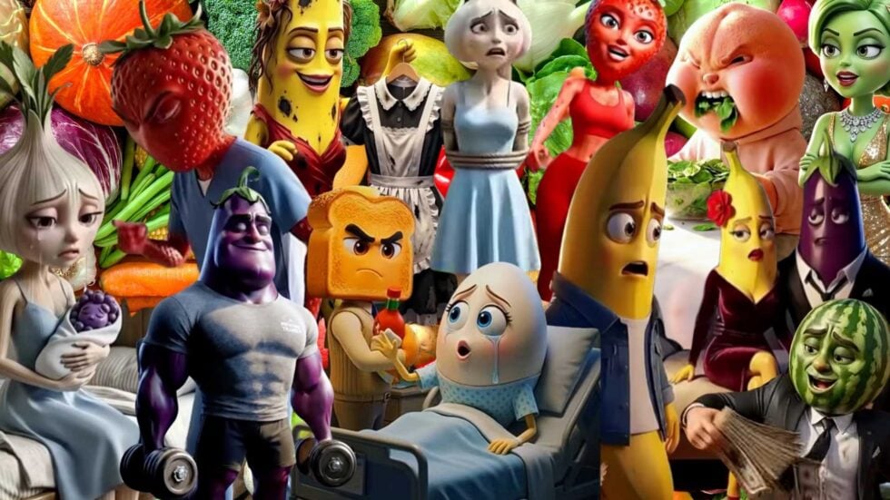 Kompilacja owoców i warzyw z serii "Fruit Love Island"