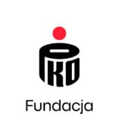 Fundacja logo: a black cylindrical icon with a red dot above it, and the word 'Fundacja' beneath.
