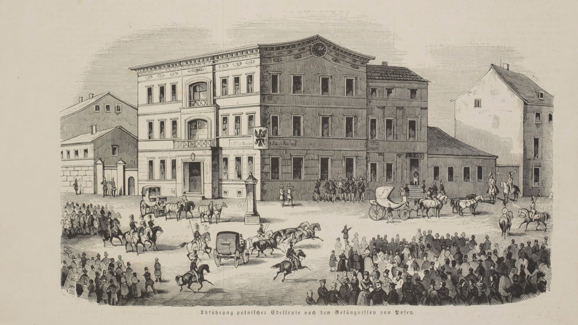 Przewożenie polskich więźniów, Poznań, 1846 rok