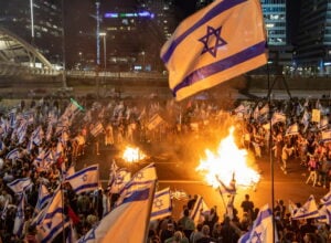 Protest przeciwko reformie sądownictwa w Tel Awiwie